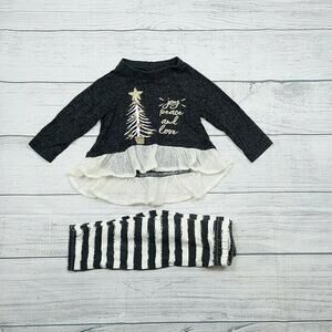 6m Rare Editions Glittery Holiday Outfit